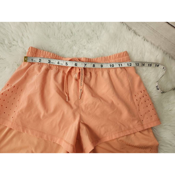 Spyder Active Womens Athletic Shorts Orange Pockets Mid Rise Drawstring Solid S - Picture 3 of 7
